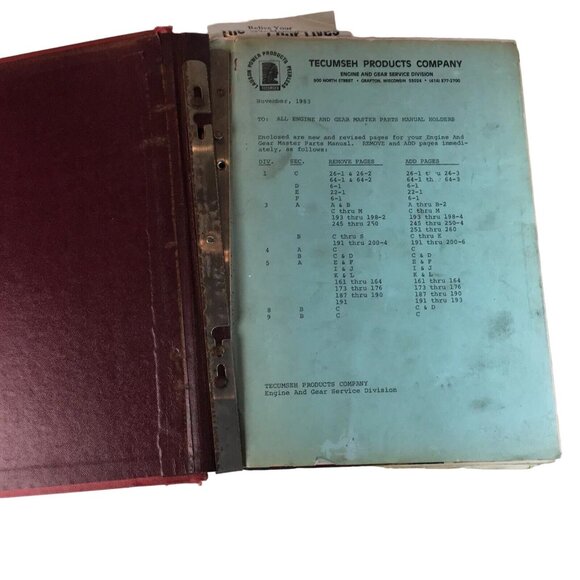 Mechanics Parts Manual Lauson Power Products Peerless Tecumseh Vintage 1983 - Picture 5 of 8